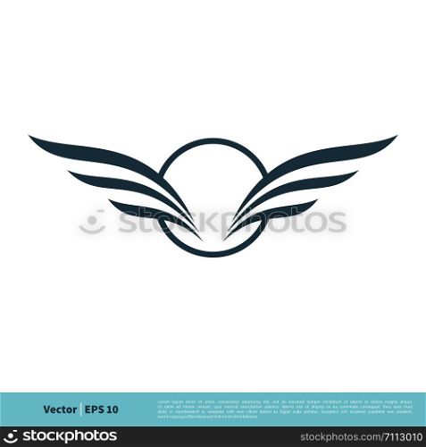 Abstract Wing Icon Vector Logo Template Illustration Design. Vector EPS 10.
