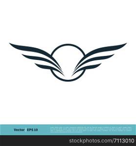 Abstract Wing Icon Vector Logo Template Illustration Design. Vector EPS 10.