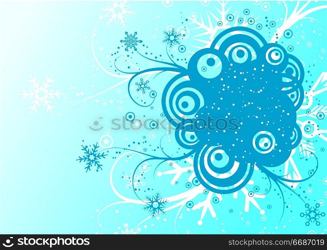 Abstract winter background, vector