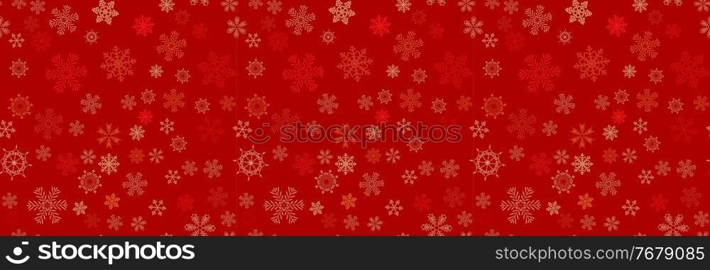 Abstract Winter Design Seamless Border with Snowflakes for Christmas and New Year Poster. Vector Illustration EPS10. Abstract Winter Design Seamless Border with Snowflakes for Christmas and New Year Poster. Vector Illustration