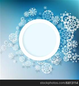 Abstract winter design with snowflakes and space for text. EPS 10 vector. Winter design with snowflakes. EPS 10