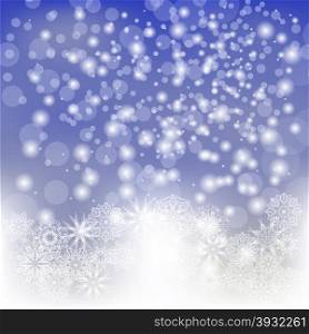 Abstract Winter Snow Background. Abstract Winter Pattern. Blue Lights Background. Abstract Winter Snow Background.