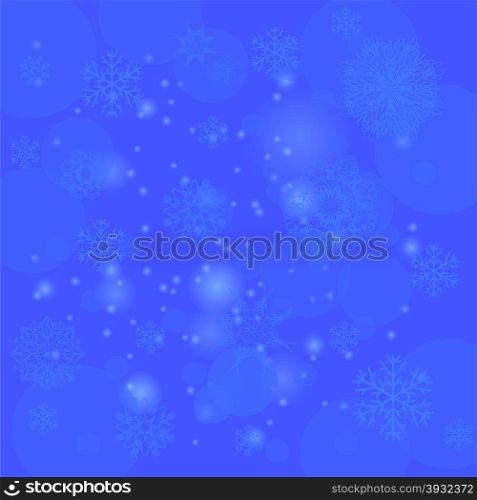Abstract Winter Snow Blue Background. Abstract Winter Pattern. Snowflakes Background. Abstract Winter Snow Background.