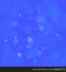 Abstract Winter Snow Blue Background. Abstract Winter Pattern. Snowflakes Background. Abstract Winter Snow Background.