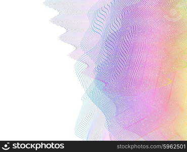 abstract wireframe distortions, vector composition with motion effect