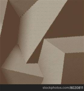 Abstract woodcut styled background with low poly cubes