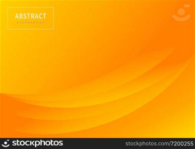 Abstract yellow and orange elegant curve background. You can use for ad, poster, template, business presentation. Vector illustration