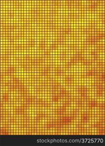 Abstract yellow and orange mosaic vertical vector background.