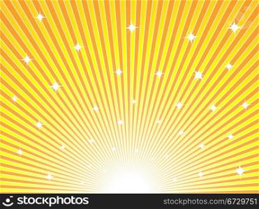 Abstract yellow and orange sunny vector background