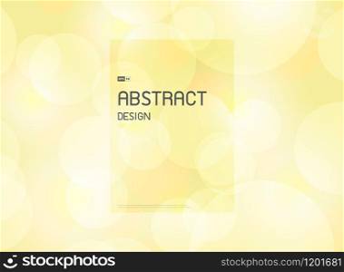 Abstract yellow and white circle bokeh decoration background. Use for festival work, ad, poster, template design. illustration vector eps10