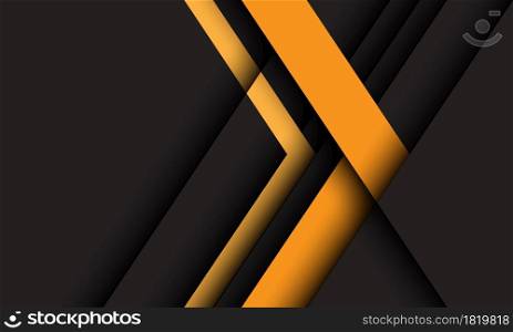 Abstract yellow arrow direction on dark design modern futuristic technology background vector illustration.