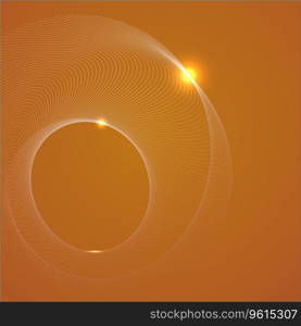 Abstract yellow background with a spiral Vector Image