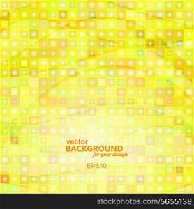 Abstract yellow background with geometric elements. Vector illustration.