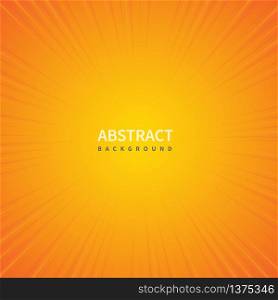 Abstract yellow background with sunburst. Vector illustration