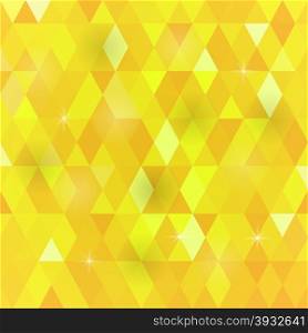 Abstract Yellow Background. Yellow Geometric Retro Mosaic Pattern. Yellow Geometric Retro Mosaic Pattern