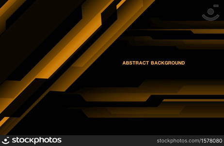 Abstract Yellow black cyber geometric with blank space design modern technology futuristic background vector illustration.