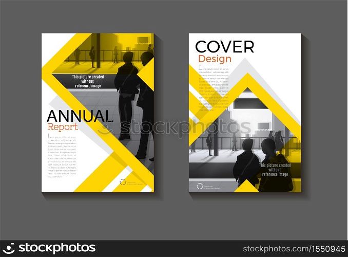 abstract Yellow cover design modern book cover abstract Brochure cover template,annual report, magazine and flyer layout Vector a4