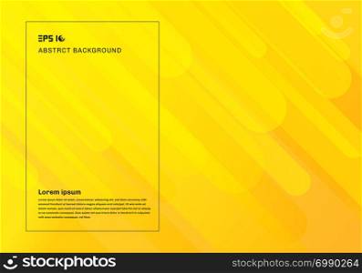 Abstract yellow geometric background and dynamic fluid motion shapes composition. Vector illustration