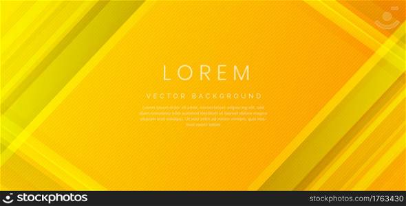 Abstract yellow geometric diagonal overlay layer background. You can use for ad, poster, template, business presentation. Vector illustration