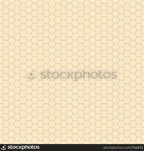 Abstract yellow hexagon pattern background. Honeycomb texture. Vector illustration