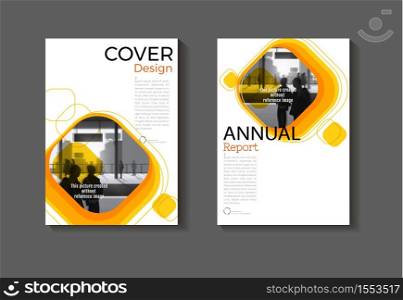 abstract yellow layout background modern cover design modern book cover Brochure cover template,annual report, magazine and flyer Vector a4