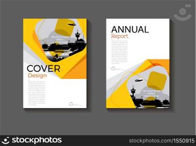 abstract yellow modern cover design modern book cover Brochure cover template,annual report, magazine and flyer layout Vector a4