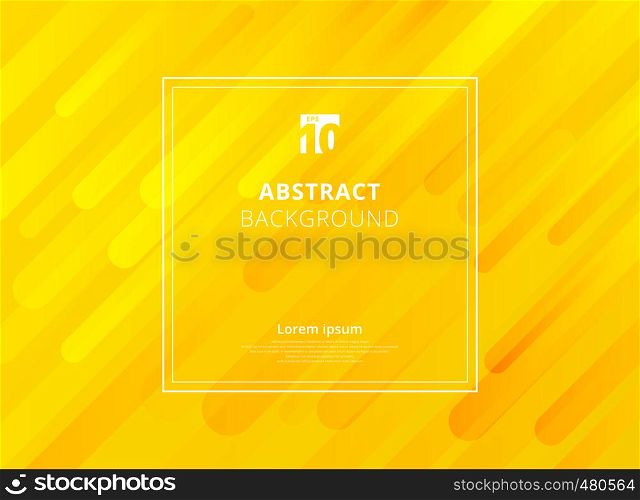 Abstract yellow mustard geometric dynamic shapes background with white frame space for text. Vector illustration