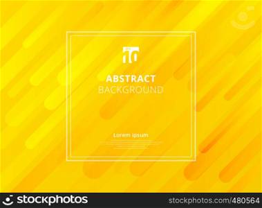 Abstract yellow mustard geometric dynamic shapes background with white frame space for text. Vector illustration