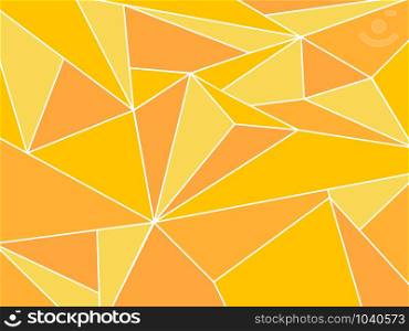 Abstract yellow polygon artistic geometric with white line background