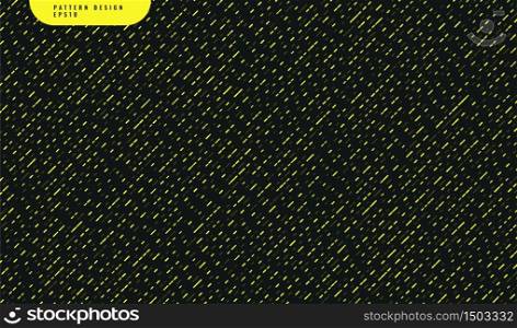 Abstract yellow rounded shape diagonal pattern on black background. Vector illustration