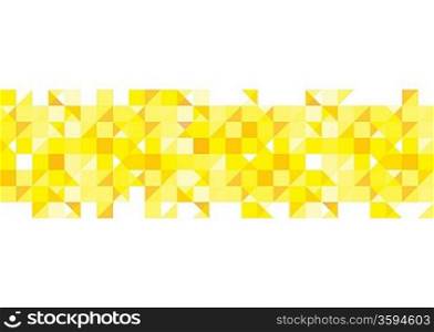 Abstract yellow square with shades of gold for presentation background
