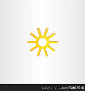 abstract yellow stylized sun vector icon design