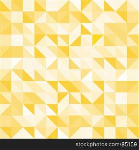 Abstract yellow triangle and square in yellow or white color pattern, Vector illustration, copy space