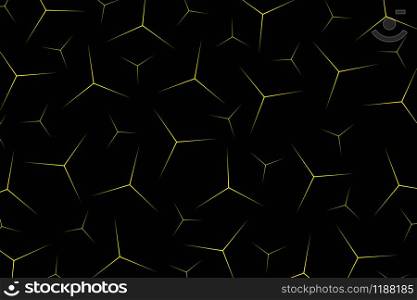 Abstract yellow triangle dicorate in pattern on black background. Use for ad, poster, template design, artwork. illustration vector eps10