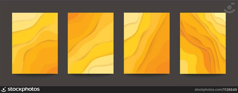 abstract yellow wave template background vector illustration EPS10