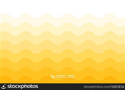 Abstract yellow wavy minimal design of simple smooth artwork background. Decorate for presentation template, ad, poster, artwork design, report. illustration vector eps10