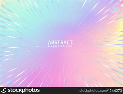 Abstract zoom line on colorful background. Vector illustration