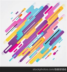 Abstraction modern style composition made of various rounded shapes in colorful. elements design, Vector illustration.