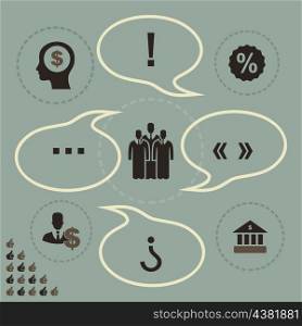 Abstraction on a business theme. A vector illustration