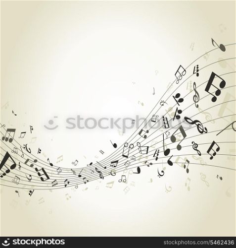 Abstraction on a theme music. A vector illustration