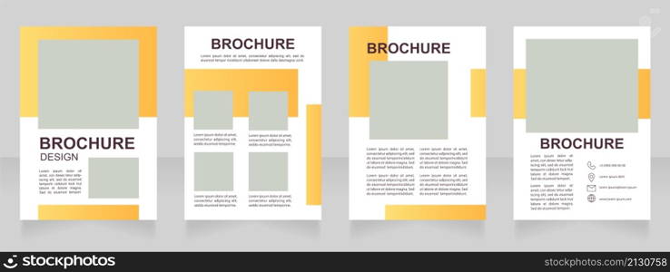Abstractionism artists and artworks blank brochure design. Template set with copy space for text. Premade corporate reports collection. Editable 4 paper pages. Myriad Pro, Arial fonts used. Abstractionism artists and artworks blank brochure design