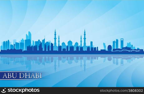 Abu Dhabi city skyline silhouette background, vector illustration&#xA;