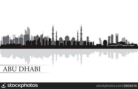 Abu Dhabi city skyline silhouette background, vector illustration&#xA;
