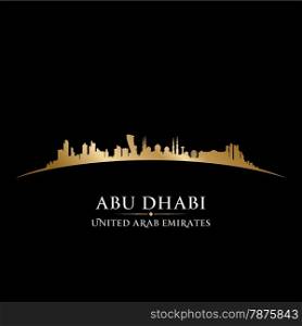 Abu Dhabi UAE city skyline silhouette. Vector illustration