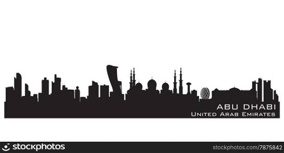 Abu Dhabi UAE skyline Detailed vector silhouette