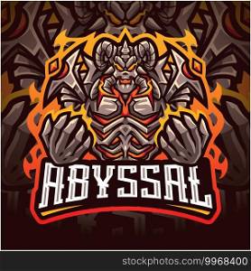 Abyssal esport mascot logo