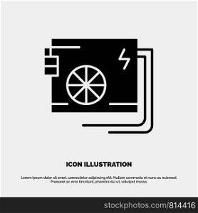 Ac, Computer, Part, Power, Supply solid Glyph Icon vector