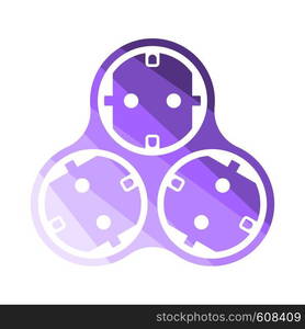 AC Splitter Icon. Flat Color Ladder Design. Vector Illustration.