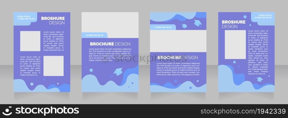 Academic communities blank brochure layout design. University group. Vertical poster template set with empty copy space for text. Premade corporate reports collection. Editable flyer paper pages. Academic communities blank brochure layout design