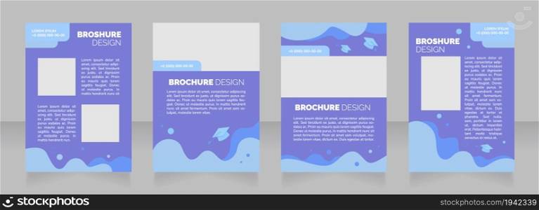 Academic communities blank brochure layout design. University group. Vertical poster template set with empty copy space for text. Premade corporate reports collection. Editable flyer paper pages. Academic communities blank brochure layout design